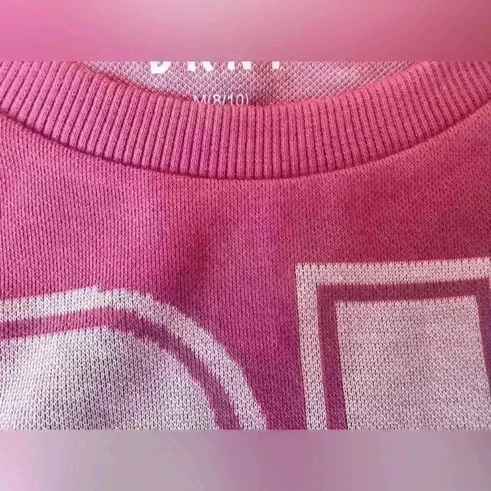 Girls Sweat Shirt Kids Size M (8-10) DKNY Mauve/Wine - Picture 5 of 6